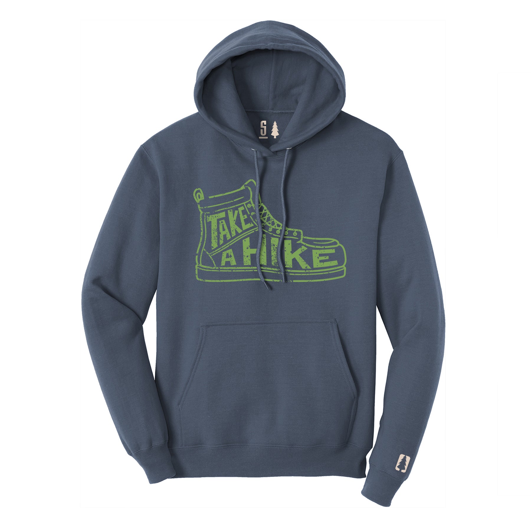 Take A Hike Green Hoodie