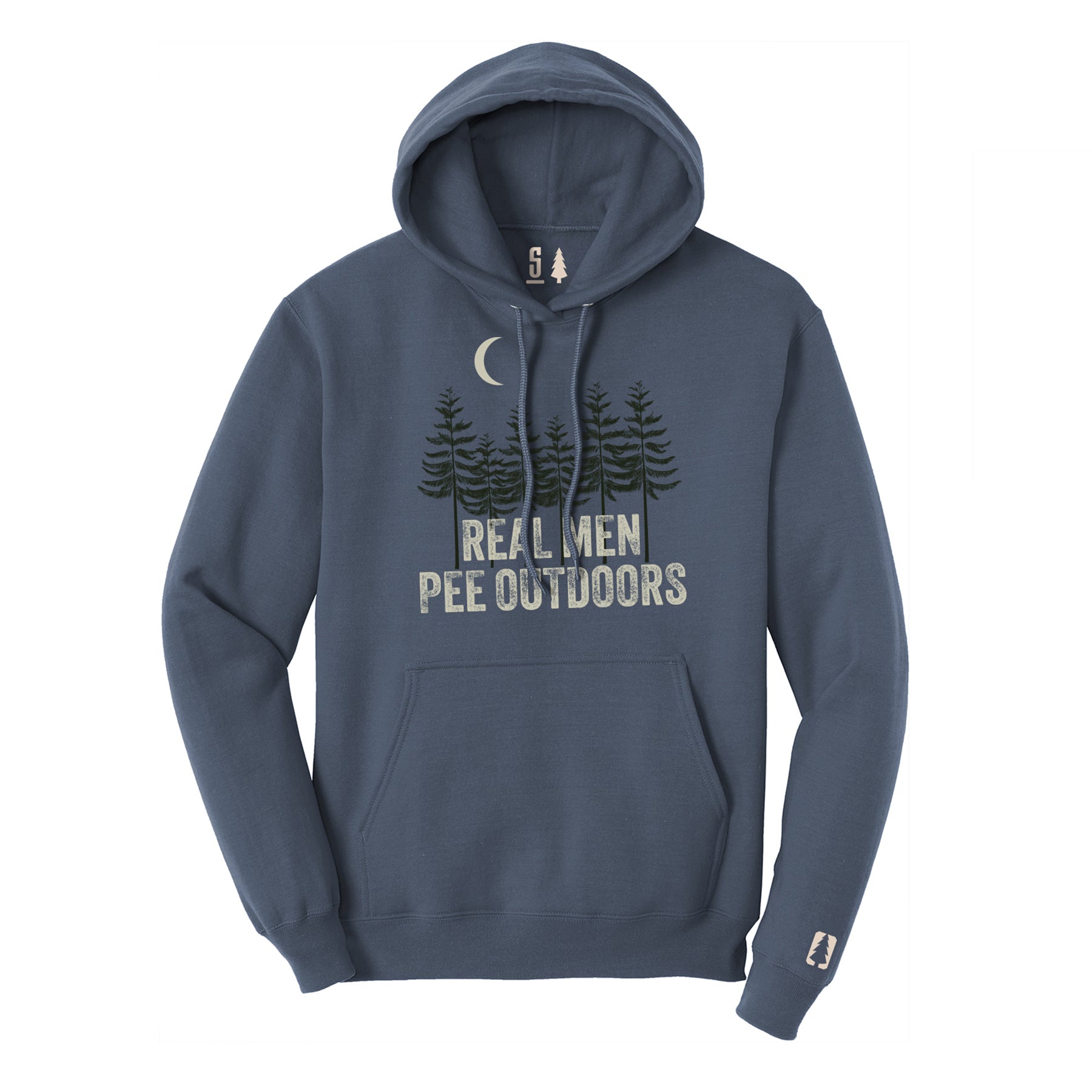 Real Men Pee Outdoors Tan Hoodie