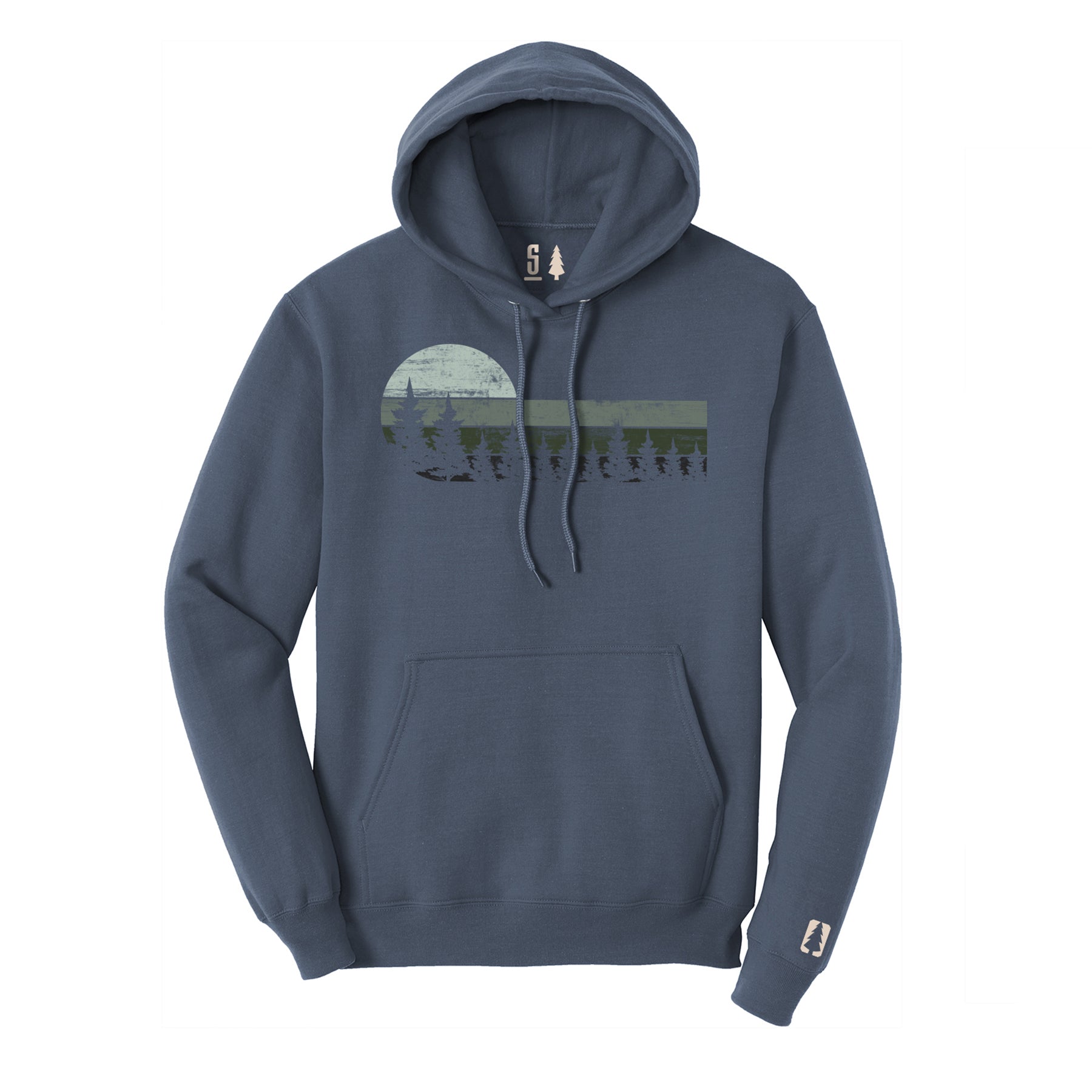 Tree Stripe Silhouette Hoodie