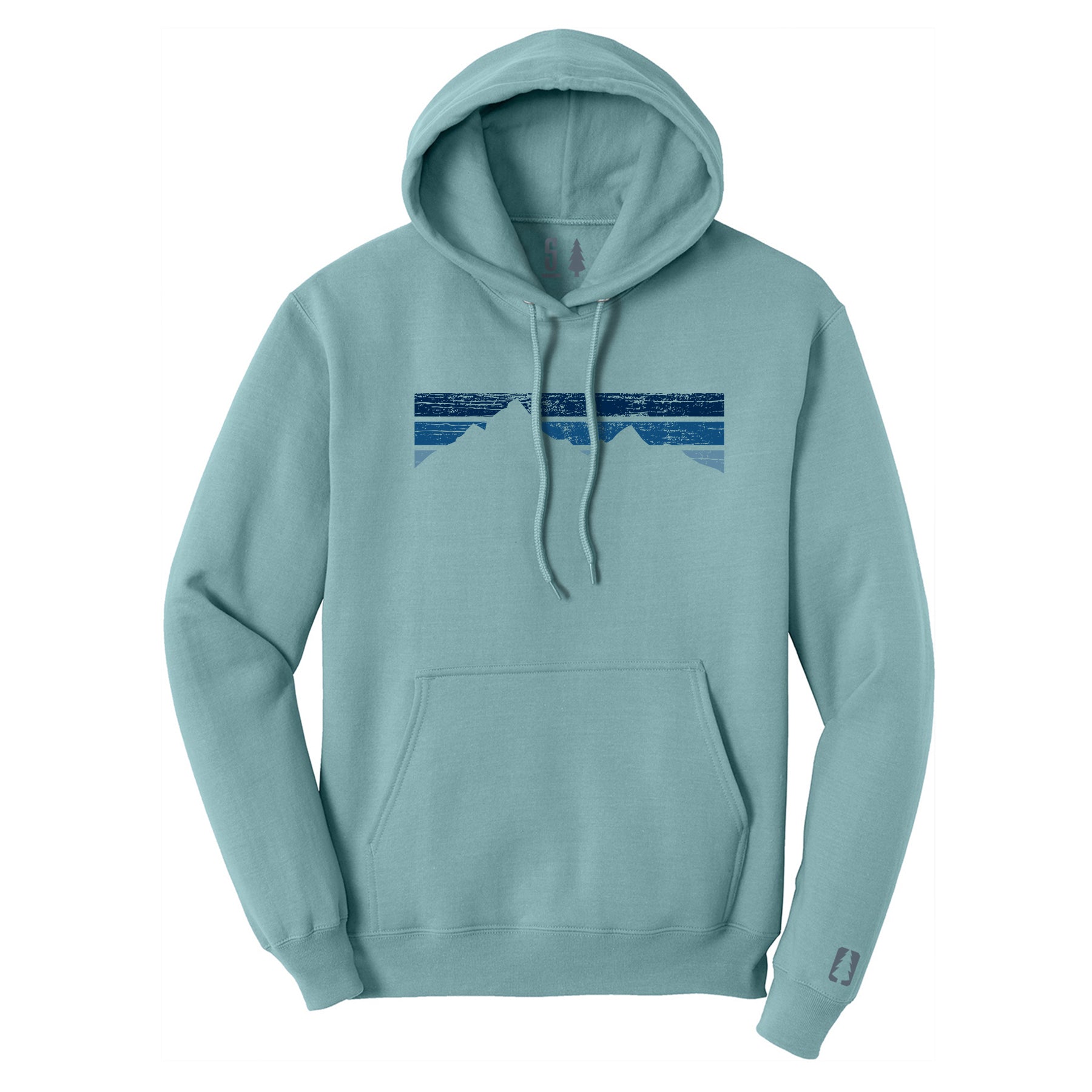 Blue Stripe Mountains Hoodie