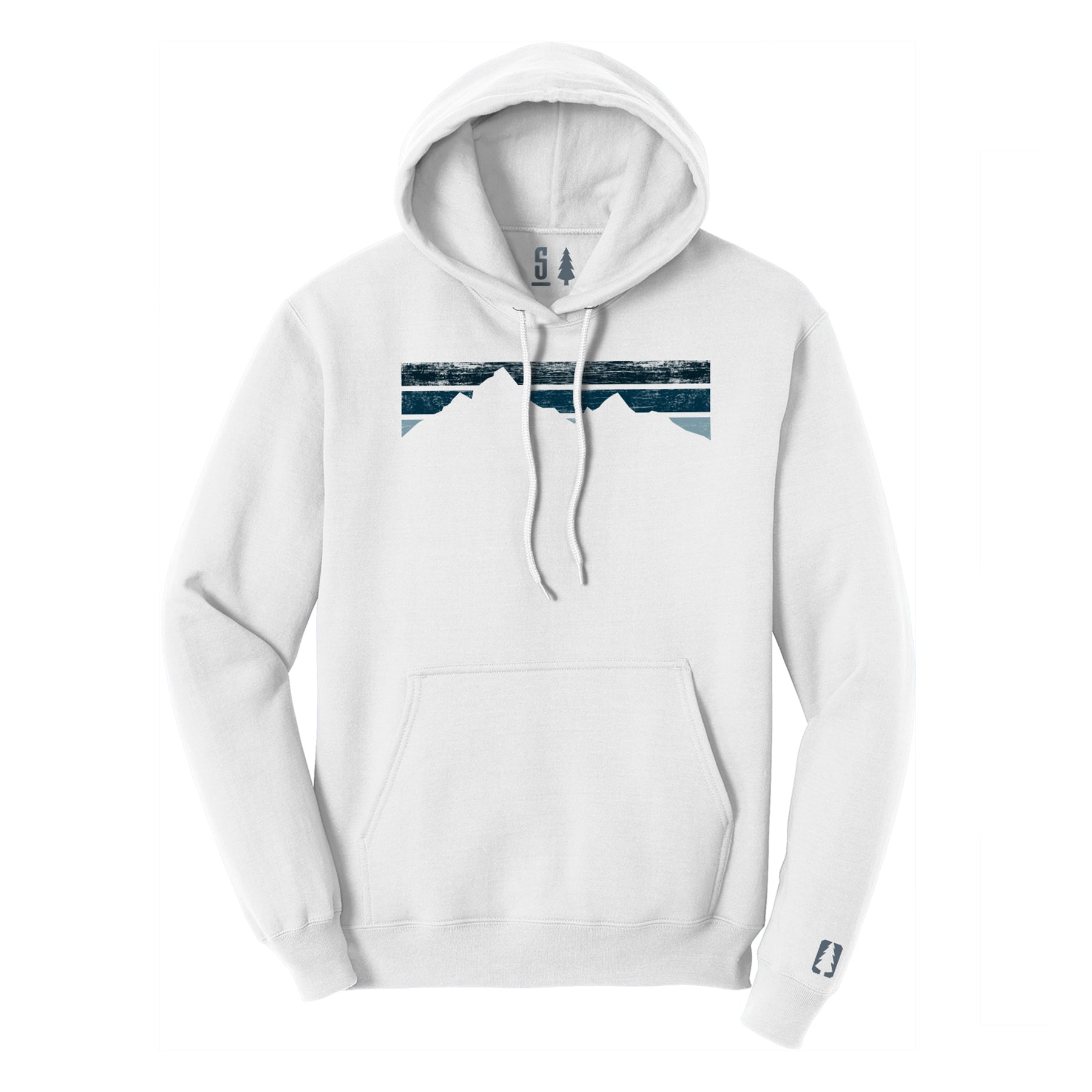 Blue Stripe Mountains Hoodie