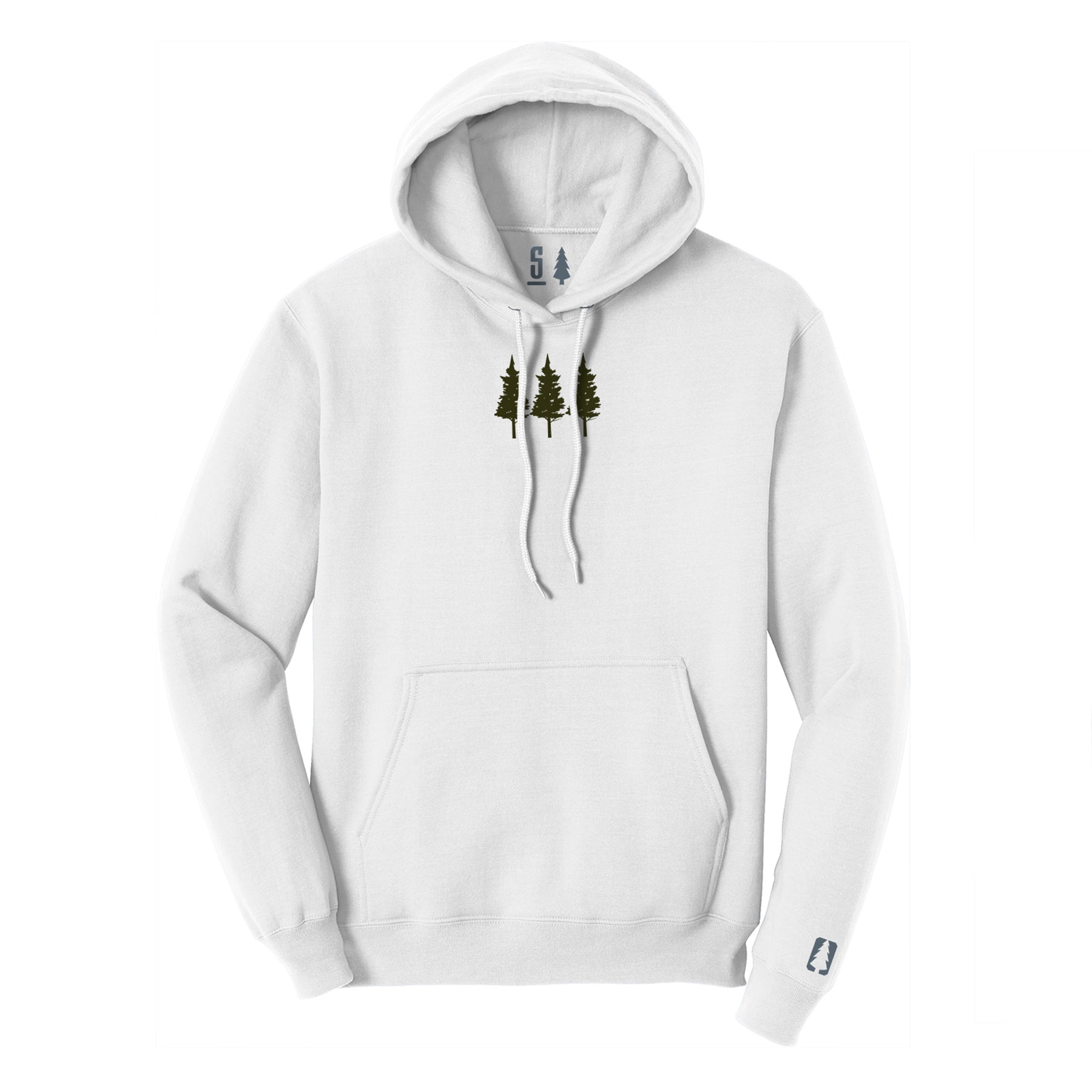 Three Trees Green Hoodie