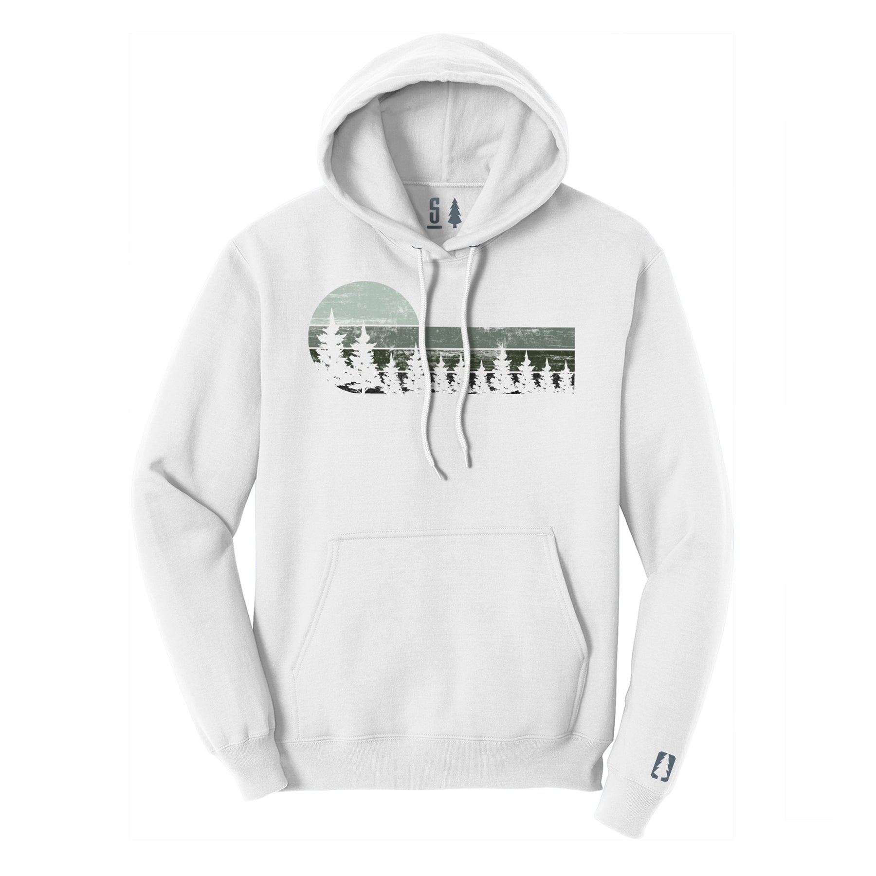 Tree Stripe Silhouette Hoodie