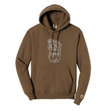 Bigfoot Print Scene Tan Hoodie