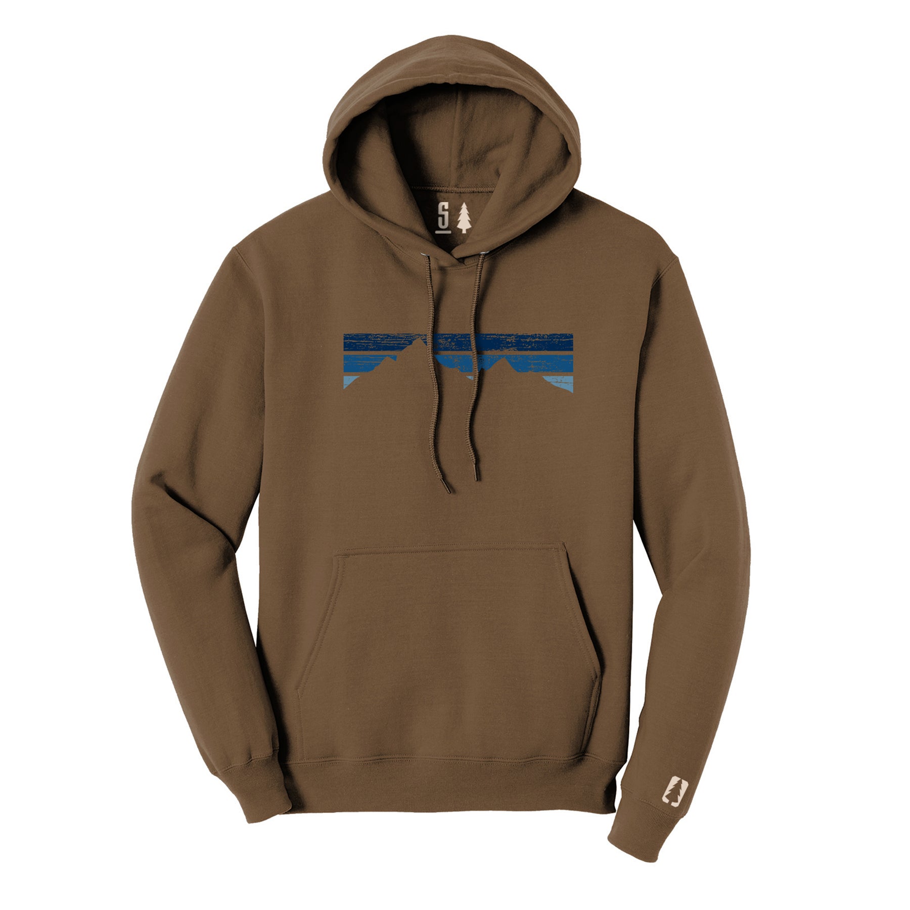 Blue Stripe Mountains Hoodie