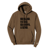 Father Grandpa Legend Hoodie Black