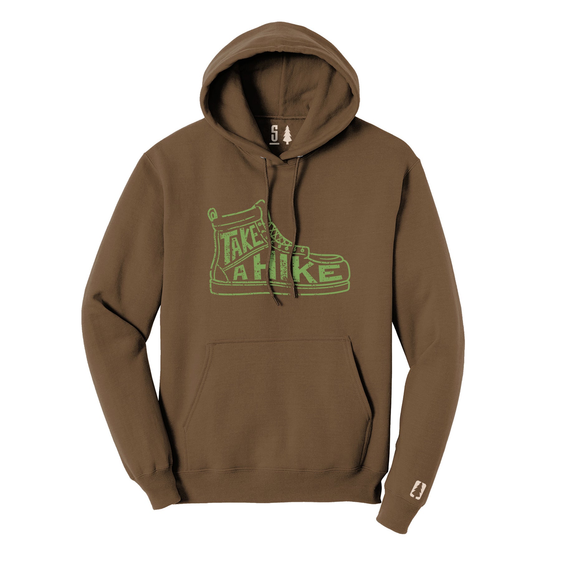 Take A Hike Green Hoodie